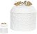 Caixa Decorativa Porcelana Branco Dourado 9,5cm - Imagem 1