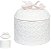 Caixa Decorativa Porcelana Branco Rosa 9,5cm - Imagem 1