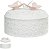 Caixa Decorativa Porcelana Branco Rosa 11,5cm - Imagem 1