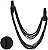 Colar Decorativo Com Gancho Preto 120cm - Imagem 1