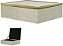 Caixa Decorativa MDF Bege Dourado 24cm - Imagem 1