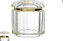 Caixa Decorativa Cristal Transparente Dourado 11cm - Imagem 1