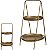 Bandeja Decorativa Metal Dourado 55cm - Imagem 1