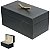 Caixa Decorativa MDF Revestimento Pu Preta 23cm - Imagem 1