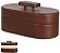 Caixa Decorativa MDF Revestimento Pu Terracota 20cm - Imagem 1