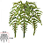 Planta Artificial Folhagem Samambaia Pendurar C/Print Plastico X8 Verde 2T 46cm - Imagem 1