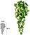 Planta Artificial Folhagem Jiboia Pendurar Real Toque X153 Verde Creme 1m - Imagem 1