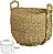 Cesto Decorativo Seagrass RD C/Alça Bege Natural 30cm - Imagem 1