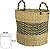 Cesto Decorativo Seagrass C/Alça Juta Rd Bege Natural 45cm - Imagem 1