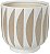 Cachepot Decorativo Ceramica Branco Bege 14,7cm - Imagem 1