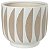 Cachepot Decorativo Ceramica Branco Bege 12cm - Imagem 1