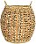 Cesto Decorativo Fibra Natrual Bege 45cm - Imagem 1