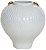 Vaso Decorativo Ceramica Branco 23,5cm - Imagem 1