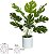 Planta Artificial Folhagem Costela De Adao Real Toque C/Pote X9 Verde 42cm - Imagem 1