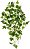 Planta Artificial Folhagem Hera Pendente Real Toque X84 Verde Branco 60cm - Imagem 1