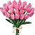 Kit de Tulipas com 10 peças Flor Artificial Real Toque Realista Buquê - Imagem 10