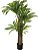 Planta Artificial Arvore Dracena Pau D'Agua Real Toque C/Pote Pu X130 Verde Creme 1.3m - Imagem 1