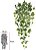 Planta Artificial Folhagem Hera Pendentes Real Toque X153 Verde Branco 1m - Imagem 2