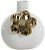 Vaso Decorativo Ceramica Branco Dourado 12,5cm - Imagem 1