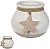 Vaso Decorativo Ceramica Estrela Branco Bege 13cm - Imagem 1