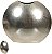 Vaso Decorativo Metal Polido Prata 10,5cm - Imagem 1
