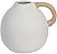 Vaso Decorativo Ceramica Com Alca Branco Natural 14,9cm - Imagem 1
