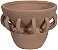Vaso Decorativo Ceramica Terracota 25,5cm - Imagem 1