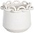 Vaso Decorativo Ceramica Chain Branco 18,5cm - Imagem 1