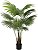 Planta Artificial Arvore Palmeira Leque Real Toque C/Pote X10 Verde 1.2m - Imagem 1