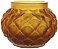 Vaso Decorativo Vidro Ambar Fosco 12cm - Imagem 1