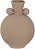 Vaso Decorativo Metal Balls Bege 24cm - Imagem 1