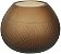 Vaso Decorativo Vidro Com Textura Bege 18cm - Imagem 1