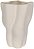 Vaso Decorativo Ceramica Organico Off White 28cm - Imagem 1