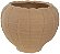 Vaso Decorativo Ceramica Organico Bege 13cm - Imagem 1