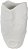 Vaso Decorativo Ceramica Organico Off White 26cm - Imagem 1