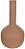 Vaso Decorativo Metal Texturizado Marrom 26cm - Imagem 1