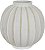 Vaso Decorativo Ceramica Esfera Com Detalhes Off White 25,5cm - Imagem 1