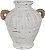 Vaso Decorativo Ceramica Com Alca Off White 32cm - Imagem 1