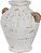 Vaso Decorativo Ceramica Com Alca Off White 25,5cm - Imagem 2