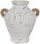 Vaso Decorativo Ceramica Com Alca Off White 25,5cm - Imagem 1