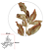 Planta Artificial Galho Folha X12 (marrom outono 2T) 64cm - Imagem 2