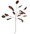 Planta Artificial Galho Folha X15 (marrom outono) 90cm - Imagem 1