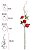 Planta Artificial Galho Fruta X3 (vermelho 2T) 67cm - Imagem 1