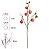 Planta Artificial Galho Fruta X5 (vermelho) 80cm - Imagem 1