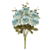 Buquê Artificial Rosa Hortensia C/Proteção UV X9 (azul outono) 48cm - Imagem 1