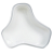 Centro De Mesa Vidro Organico (branco transparente) 8,5cm 27d - Imagem 2