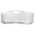 Centro De Mesa Vidro Organico (branco transparente) 8,5cm 27d - Imagem 1
