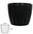Vaso Moranga Polipropileno (preto) 12X15,5cm - Imagem 1