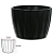 Vaso Moranga Polipropileno (preto) 8,5X12cm - Imagem 1