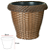 Vaso Polipropileno C/ Borda (marrom) 31X36cm - Imagem 1